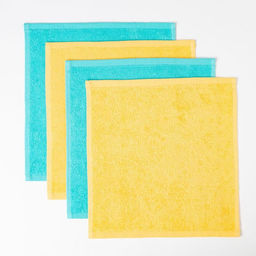 Салфетки махровые декоративные Этель Spa day, 4 шт., 30?30 см, хлопок 100%, голубые, жёлтые