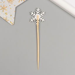 Топпер для творчества Серебряная снежинка, 11 см, 10 шт