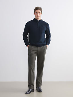 Fermuarl? Dik Yaka Erkek Sweatshirt