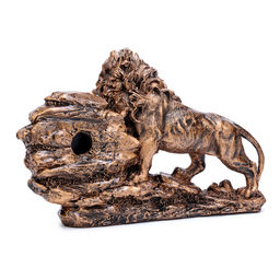 Часы настольные каминные интерьерные «Лев», 18.5×29 см, цифеблат d=7 см