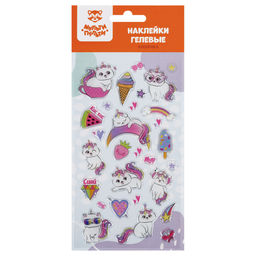 Наклейки гелевые "Кошечка" (PS_59281, Мульти-Пульти) 22*10см