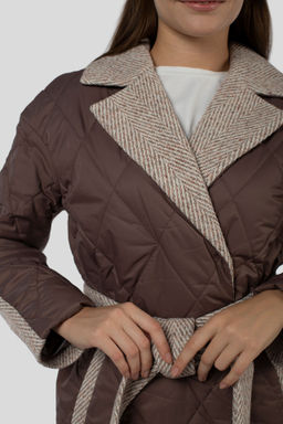 Пальто женское демисезонное (пояс) - El podio фото 8