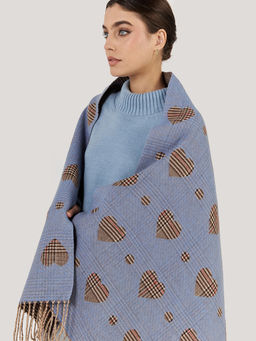 в составе ШЕРСТЬ  и КАШЕМИР Большой, мягкий, теплый  двусторонний палантин - Tantino фото 5