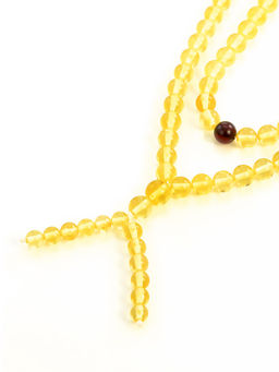 Буддистские чётки на 108 бусин из натурального лимонного янтаря