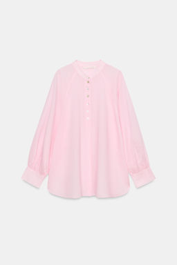 CAMISA FLUIDA CON RAMIO ZW COLLECTION / Rosa - Zara фото 5