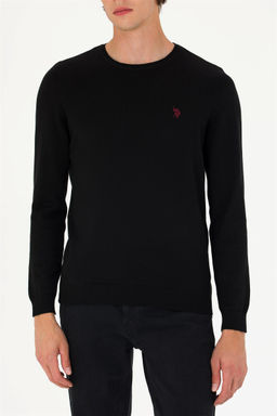 U. S. Polo Assn Мужской черный базовый свитер - U.s. polo assn фото 13