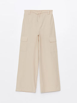 Beli Lastikli Wideleg K?z ?ocuk Kargo Pantolon