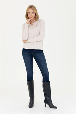 Женский базовый трикотажный кардиган Stone Melange Неожиданная скидка в корзине - U.s. polo assn фото 4