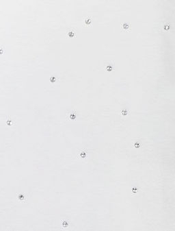 Футболка из премиального хлопка с принтом стразами - Vilatte фото 2