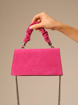 Сумка замшевая Deboro 30715 розовый тюльпан