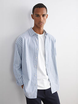 Rahat Kal?p Uzun Kollu ?izgili Erkek G?mlek