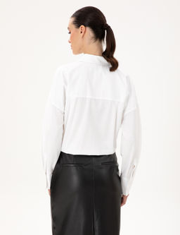 Beyaz Oversize Uzun Kollu G_mlek - Pierre cardin фото 5