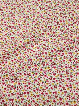 Импорт. хлопок Цветочные огоньки, цв.малиновый, ВИД2, ш.1.46м, хлопок-100%, 100гр/м.кв