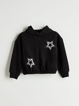 Kap??onlu K?z ?ocuk Sweatshirt