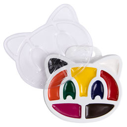 Краска акварель Лео Расти медовая без кисти в пластиковой упаковке с европодвесом LGW-0109 9 цв. Кошка  фото 4