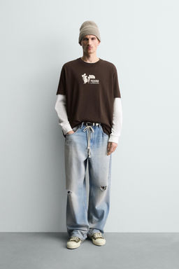PIZZERIA LA MONTECARLO PRINT T-SHIRT - Zara фото 15