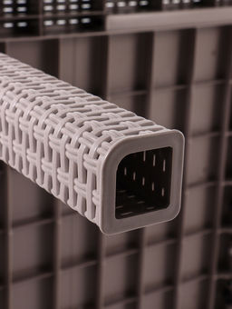 Стол садовый Rattan, 153.2×78.9×70.1 см, пластиковый, цвет тёплый орех