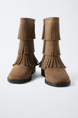 FRINGED BOOTS - Zara фото 3