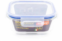 Контейнер из жаропрочного стекла с крышкой из пластика 0.8 л, CRISTALLINO арт.003126 /Mallony/  фото 7