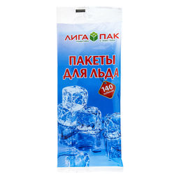 Пакеты для льда "ЭКО" 140 кубиков, с клапаном, в пакете, "Liga Pack" (Россия)