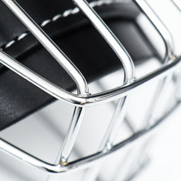 Намордник металлический №4 с трехсторонним ремешком, прессованная кожа, чёрный - Пижон фото 11