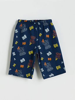 Beli Lastikli Bask?l? Erkek ?ocuk Pijama Alt