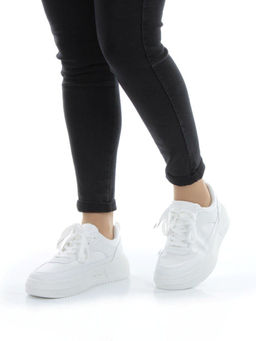 05-6180-30 WHITE Кроссовки женские (искусственные материалы) - No name фото 2