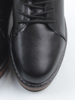 04-5606-1 BLACK Ботинки зимние женские (натуральная кожа, 100% шерсть)