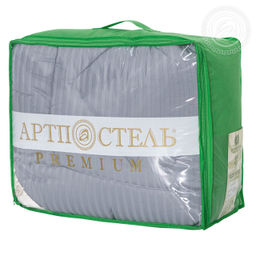 Одеяло страйп-сатин "Бамбук" облегченное 200*215 Евро/1 шт. Премиум (сатин)