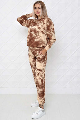 Арт. 2331 Костюм с брюками женский 44-52 (5 шт) Цвет:бежево- коричневый - Калинка фото 2