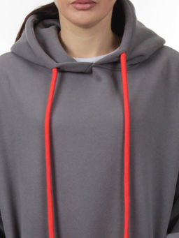 2226 DK. GRAY Толстовка женская (85% хлопок, 10% полиэстер, 5% спандекс) - Fashion фото 4