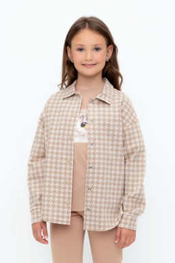 Crockid _ КР 302559/бежевый,гусиная лапка к509 жакет для дев