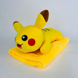 Мягкая игрушка с пледом Пикачу лежачий 55 см 3 в 1 - Storyland фото 2