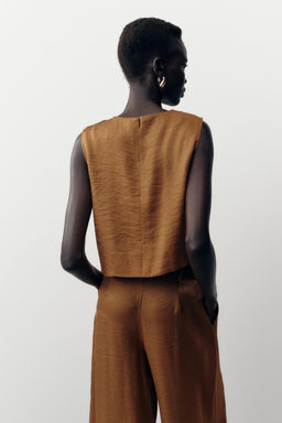 SATIN CROSSOVER TOP - Zara фото 13