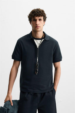 QUARTER-ZIP POLO SHIRT - Zara фото 10