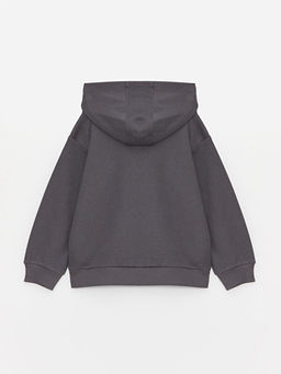 Bask?l? Uzun Kollu K?z ?ocuk Hoodie ve E?ofman Alt? - Waikiki фото 3