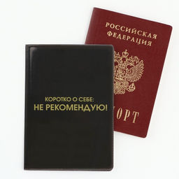 Обложка для паспорта "Коротко о себе: не рекомендую" (1 шт)