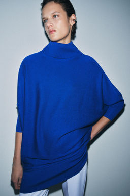 LONG KNIT BATWING SLEEVE JUMPER - Zara фото 10