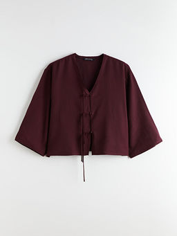 V Yaka Oversize Kad?n Kimono