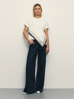 Футболка из хлопка с декоративной деталью / Zarina  фото 2