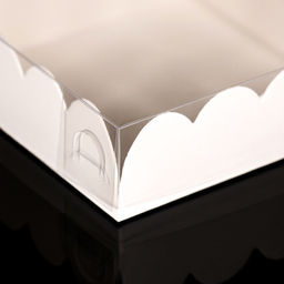 Цена за 5 шт. Коробка для печенья, белая, 9×9×3 см