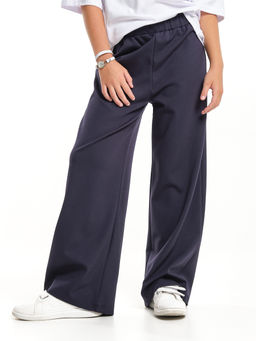 Брюки палаццо синие школьные штаны детская одежда девочке 22-7325 синий