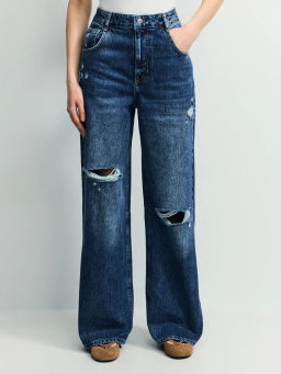 Джинсы wide leg с высокой посадкой / Zarina  фото 2