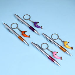 Набор подарочный 2в1 (ручка, брелок дельфин) микс