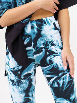 909 Костюм "черный/голубой"