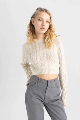 Coool Regular Fit Bisiklet Yaka Kazak - Defacto фото 2