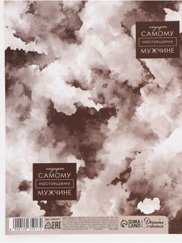 Цена за 10 шт. Бумага упаковочная глянцевая Самому настоящему мужчине, 70?100 см