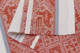 Холст полотенечный жаккард Вышивка цв.красный, ш.0.5м, лен-30%, хлопок-70%, 210гр/м.кв - Купава фото 3