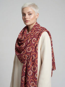 Большой, мягкий, тонкий и очень нежный двусторонний палантин с рисунком - Tantino фото 9