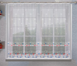 Готовые шторы арт. 22385/200, АЛФАВИТ, комплект для детской, размеры: тюль: 300 см ширина х 170 см высота.; портьеры (145 см ширина. х 200 см высота) х 2